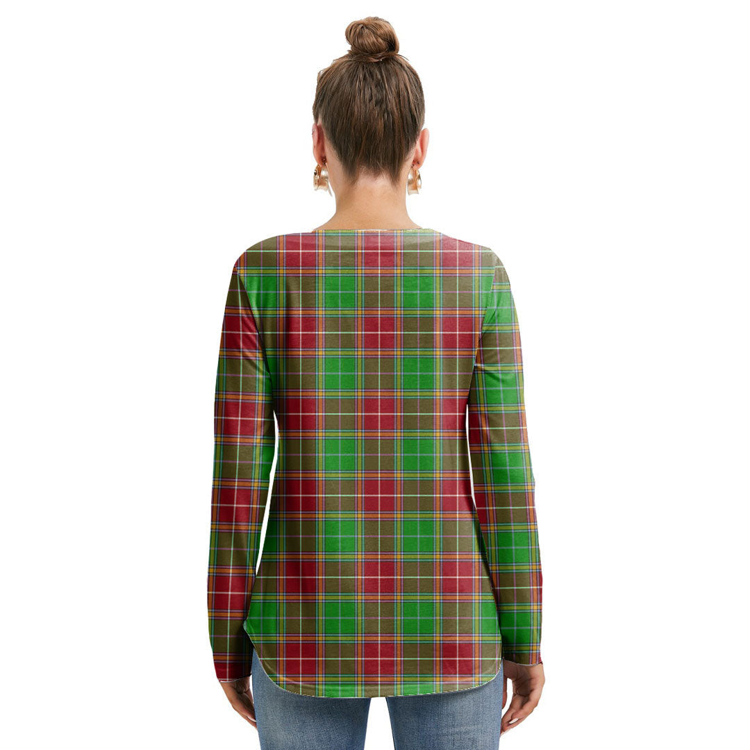 Baxter Modern Tartan Crest Long Sleeve Neckline Tie Sweatshirt