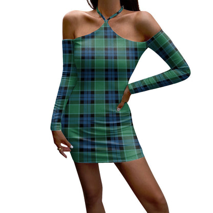 Graham of Menteith Ancient Tartan Plaid Halter Lace-up Dress