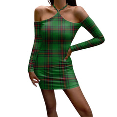 Fife District Tartan Plaid Halter Lace-up Dress