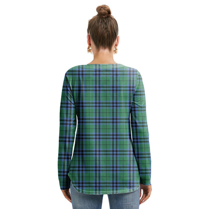 Keith Ancient Tartan Crest Long Sleeve Neckline Tie Sweatshirt