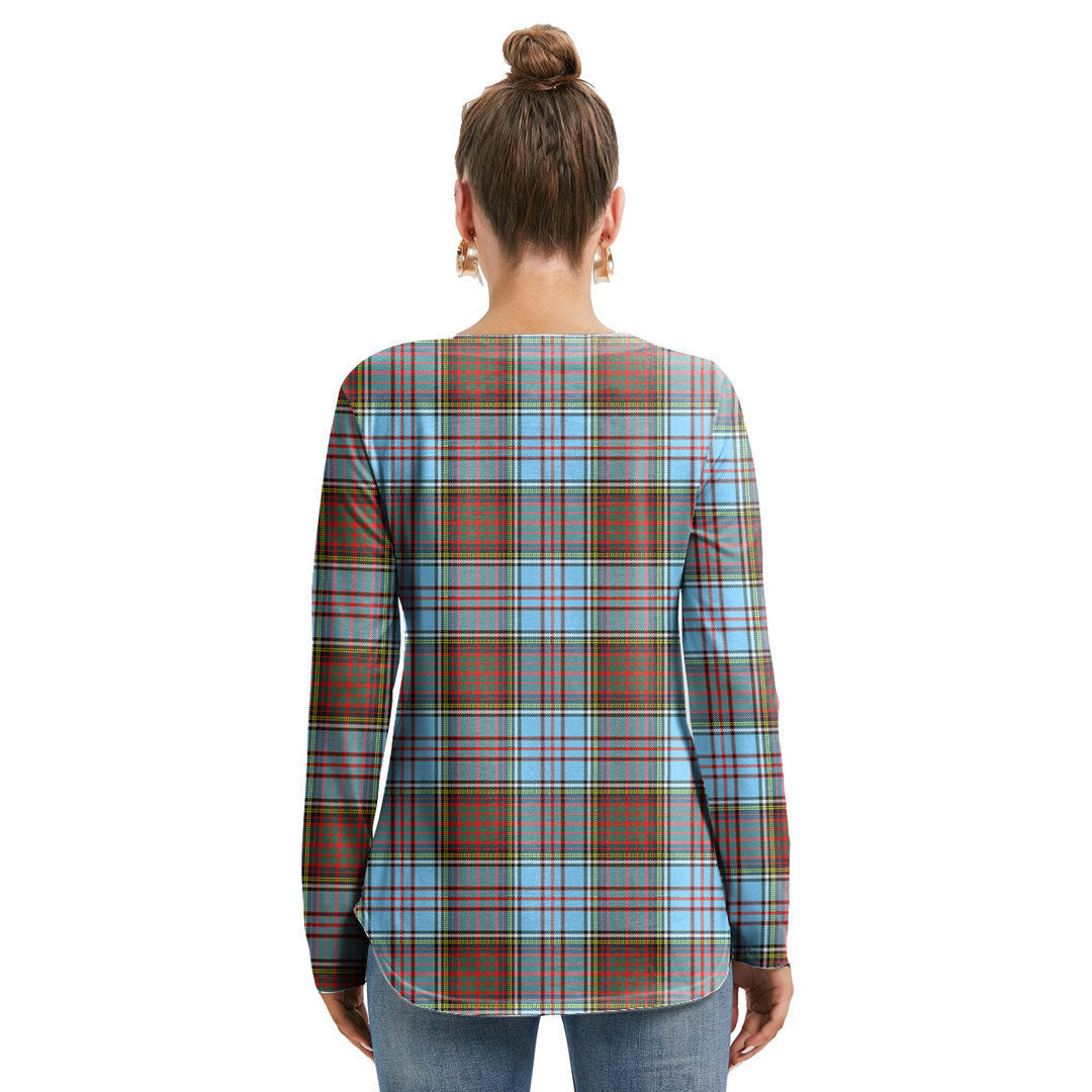 Anderson Ancient Tartan Crest Long Sleeve Neckline Tie Sweatshirt