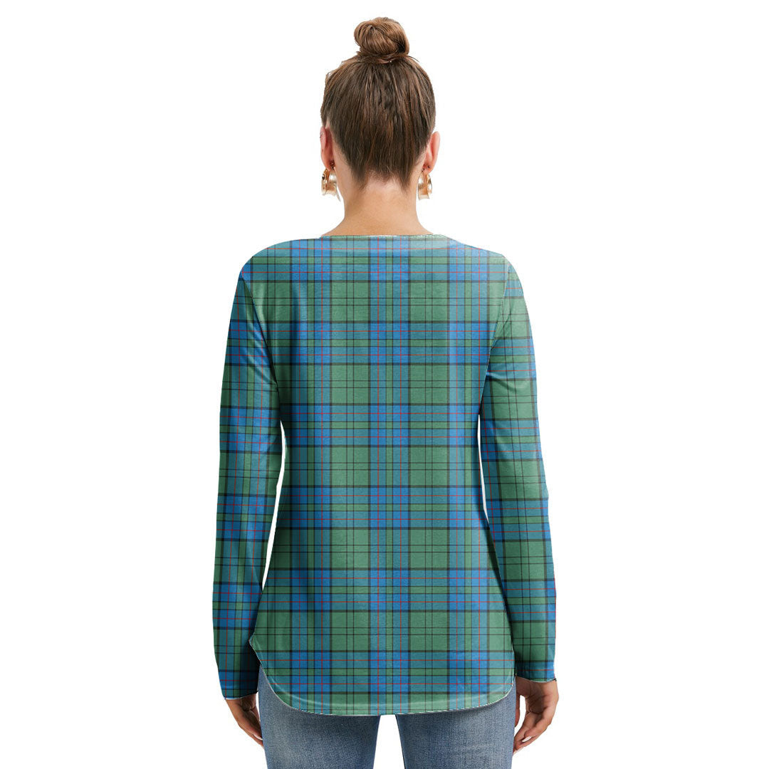 Lockhart Tartan Crest Long Sleeve Neckline Tie Sweatshirt