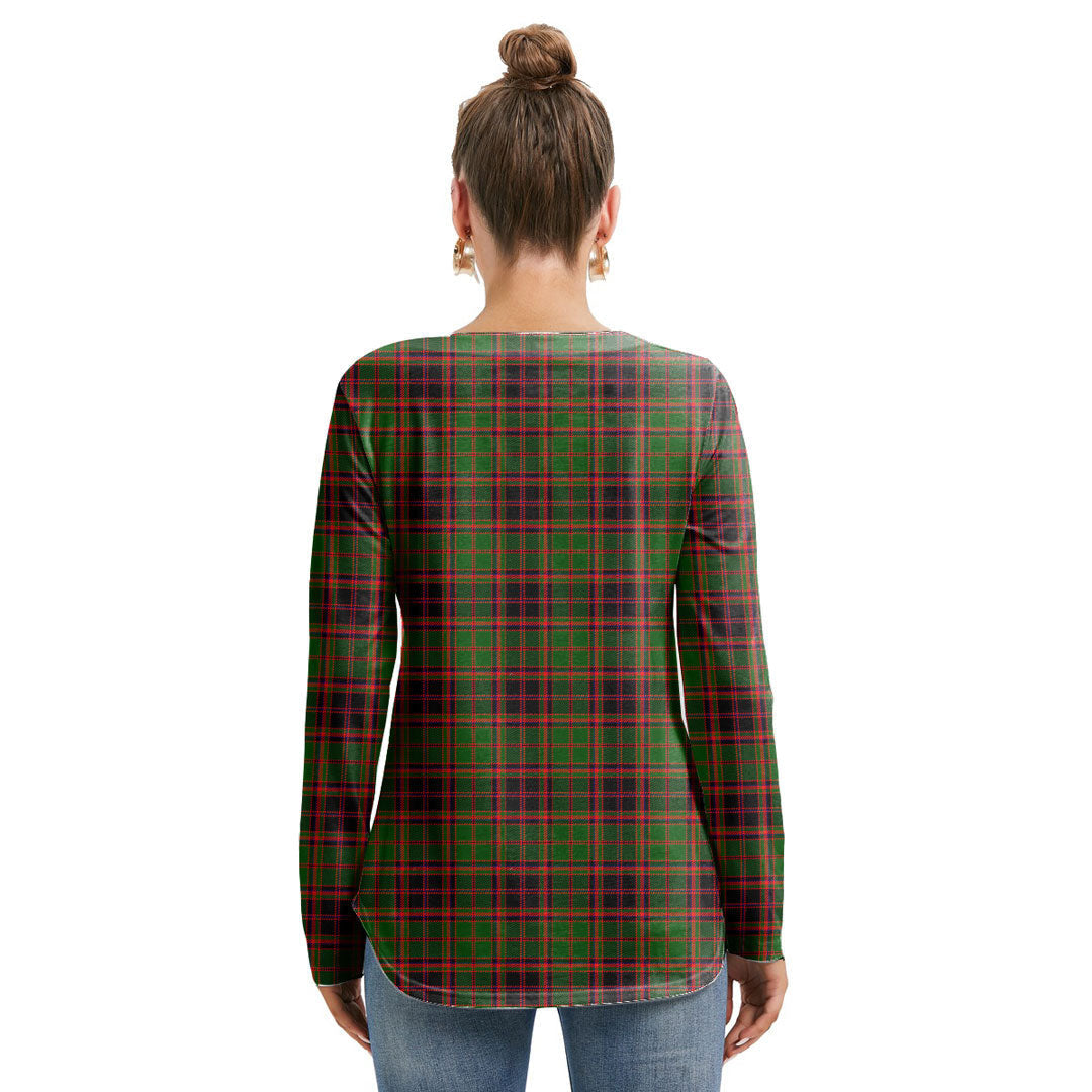 Buchan Modern Tartan Plaid Long Sleeve Neckline Tie Sweatshirt