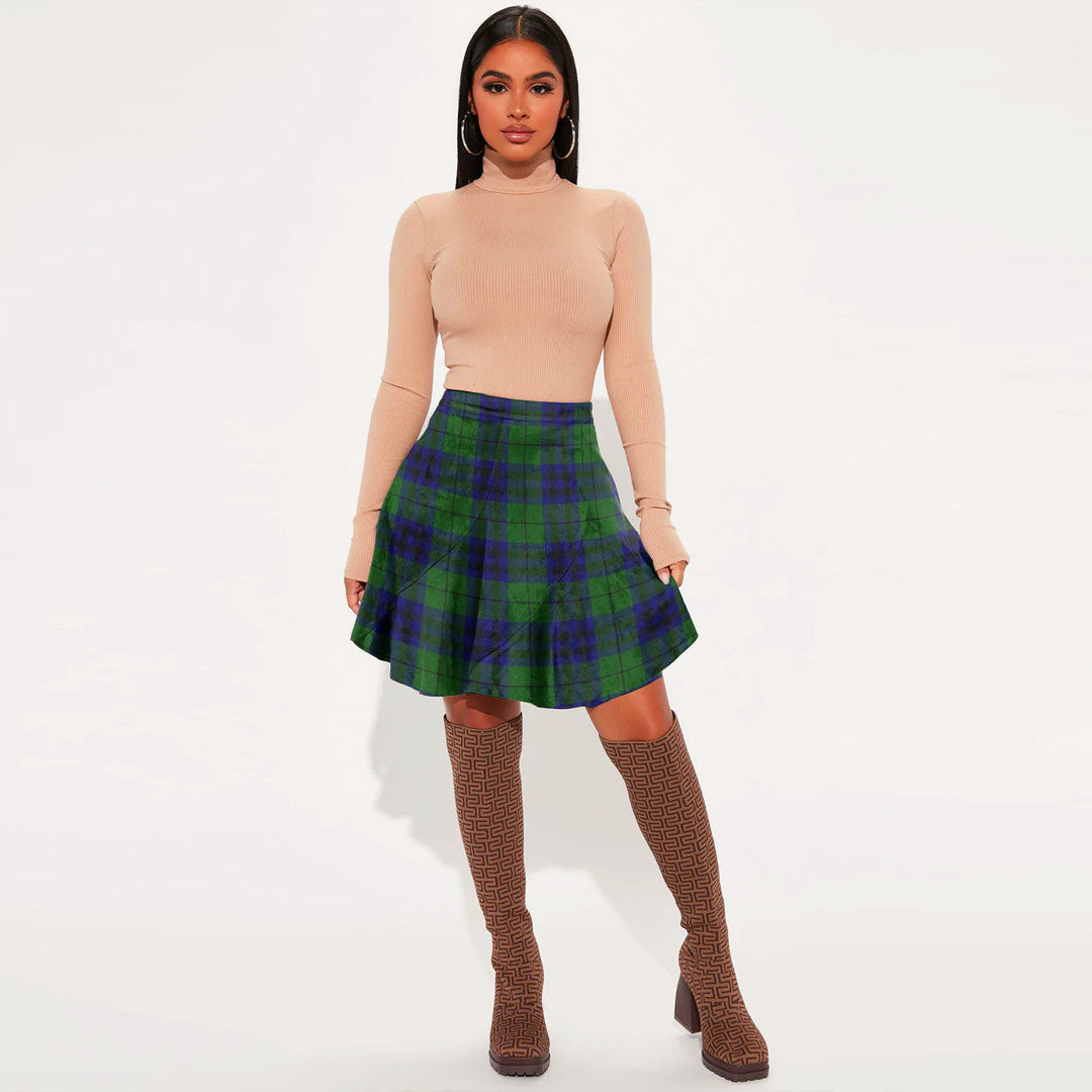 Keith Modern Tartan Plaid Mini Skirt