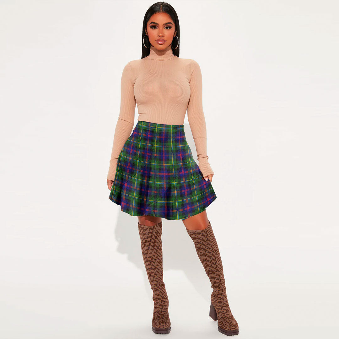 Malcolm Modern Tartan Plaid Mini Skirt