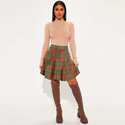 Hay Ancient Tartan Plaid Mini Skirt