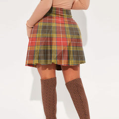 Buchanan Old Set Weathered Tartan Crest Mini Skirt