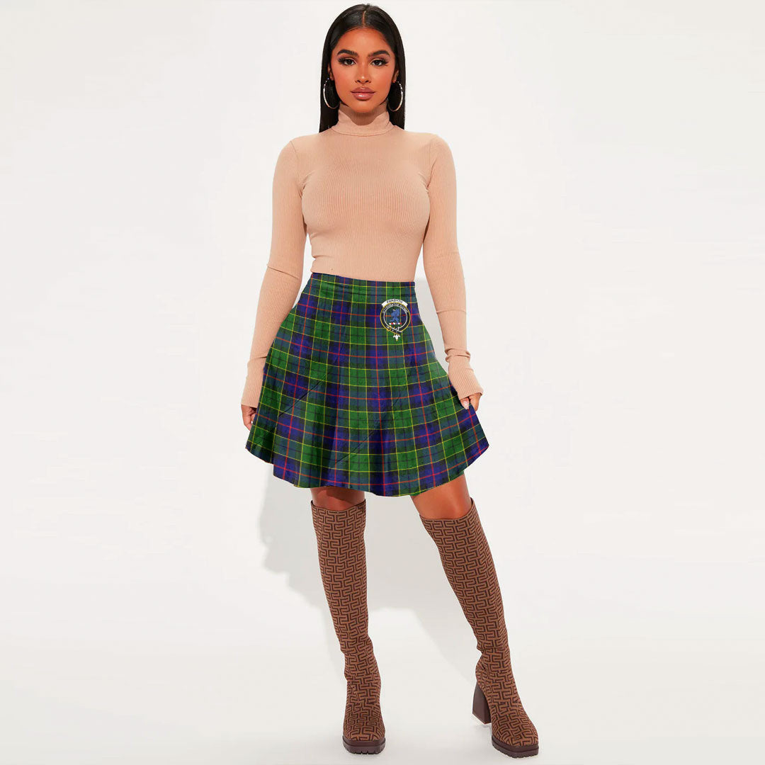 Forsyth Modern Tartan Crest Mini Skirt