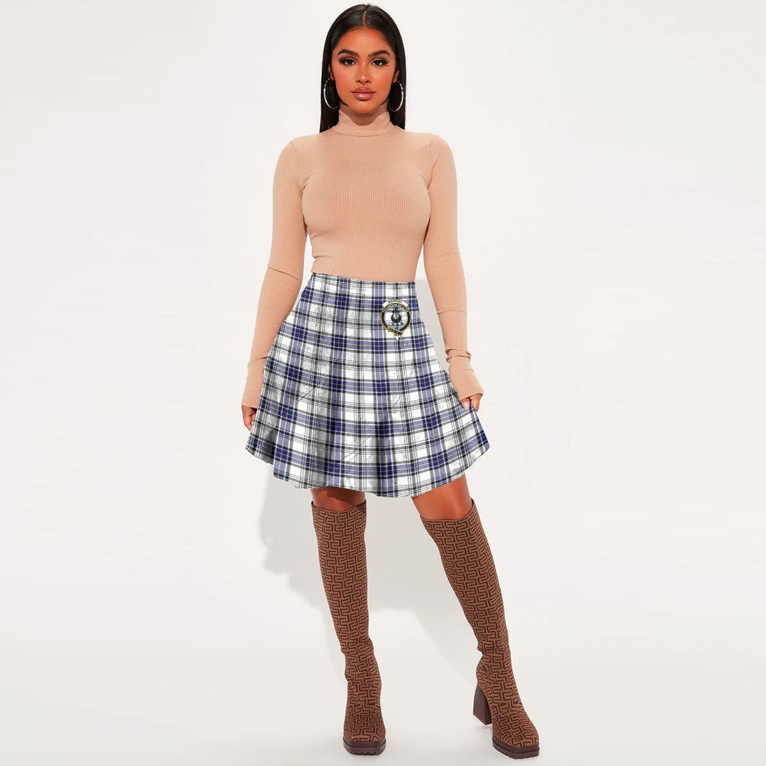 Hannay Modern Tartan Crest Mini Skirt