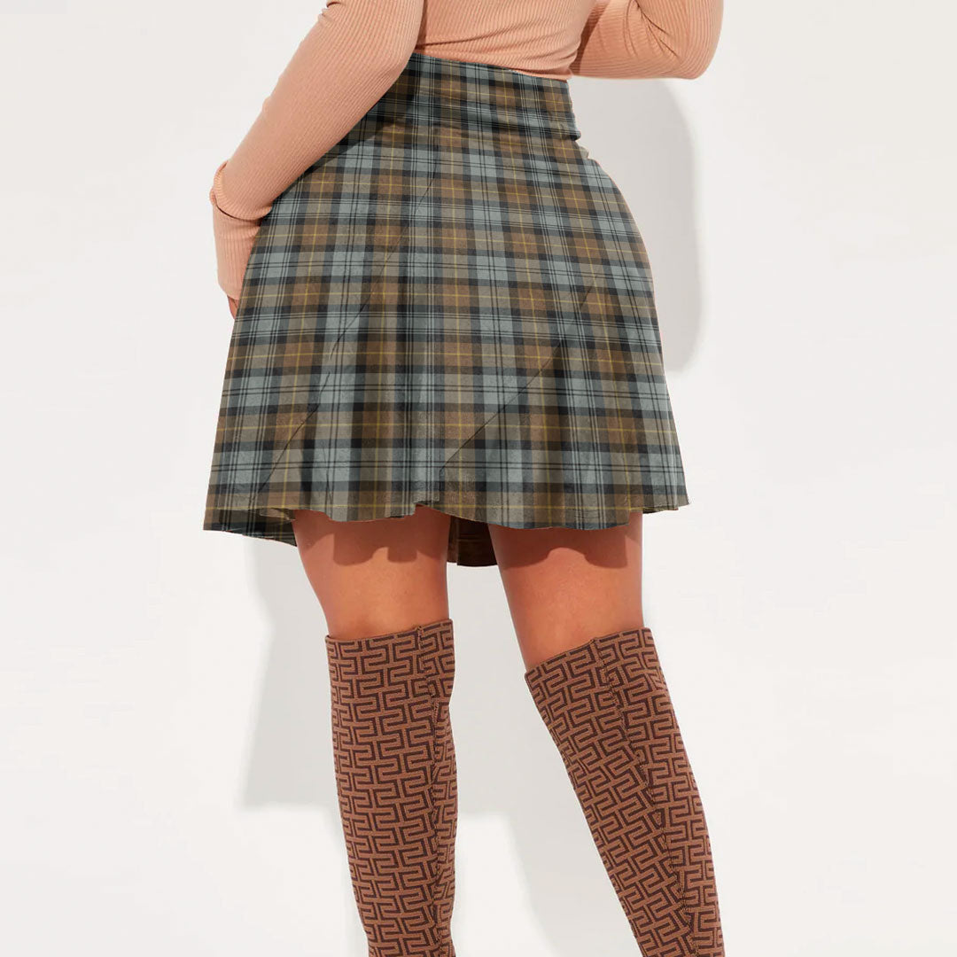 Gordon Weathered Tartan Crest Mini Skirt