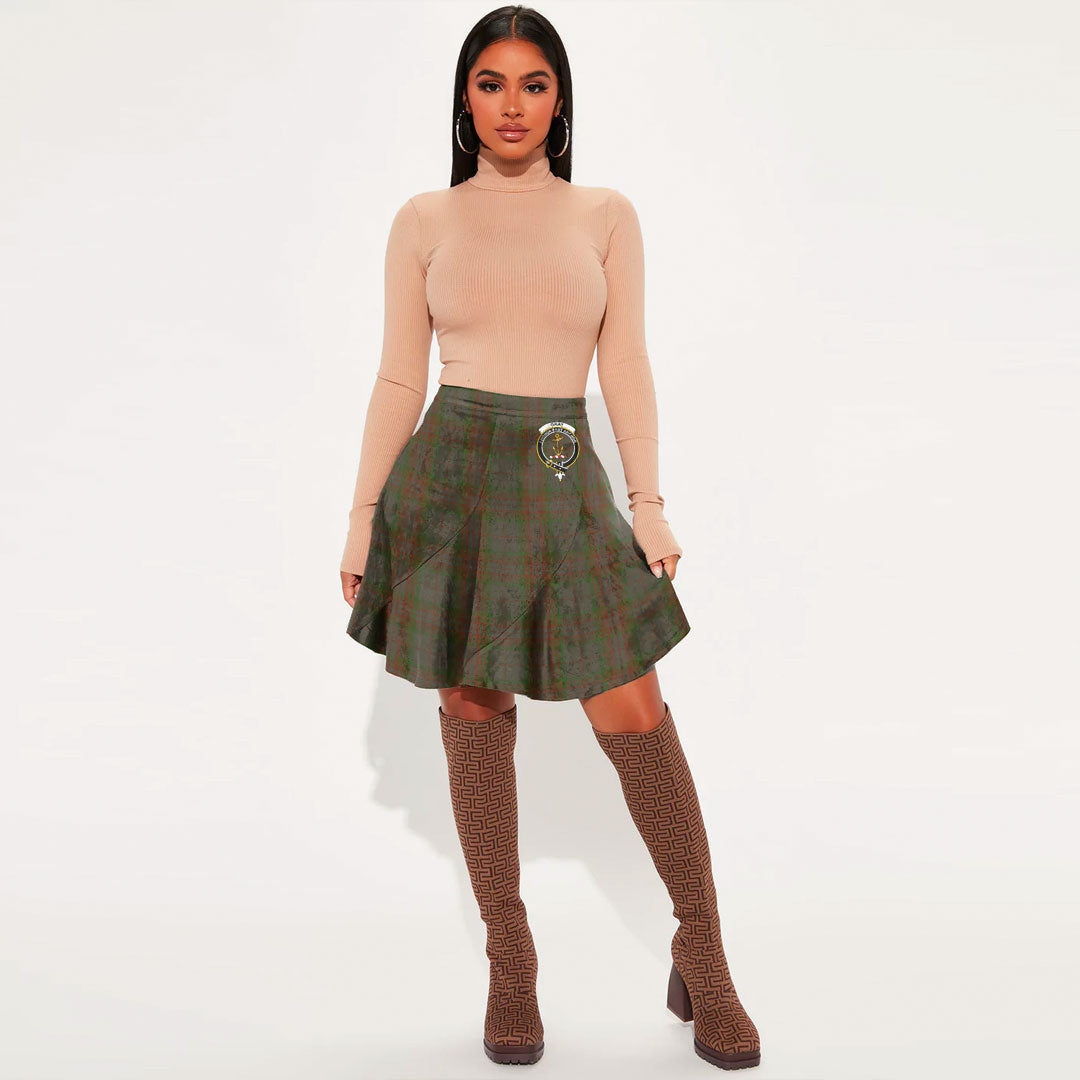 Gray Tartan Crest Mini Skirt