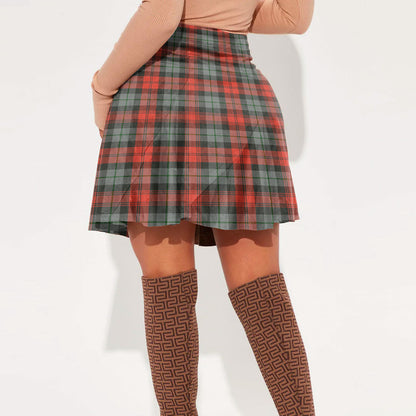 MacLachlan Weathered Tartan Crest Mini Skirt