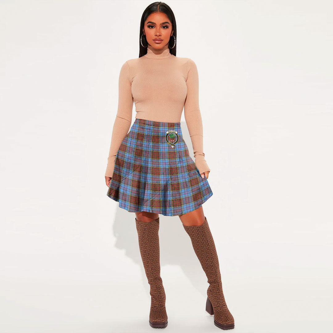 Anderson Modern Tartan Crest Mini Skirt