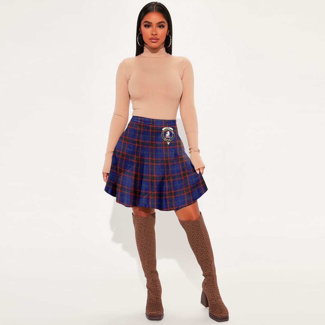 Home Modern Tartan Crest Mini Skirt