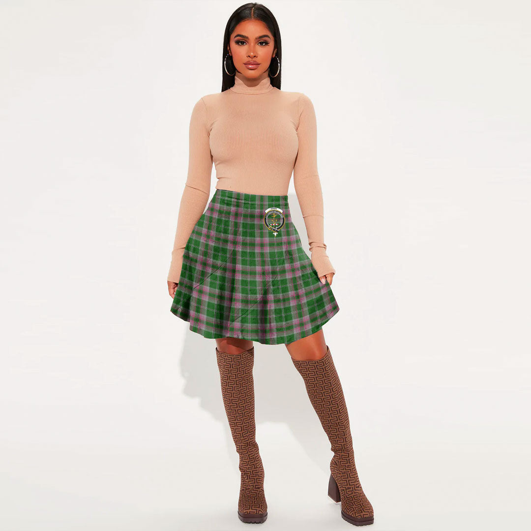 Gray Hunting Tartan Crest Mini Skirt