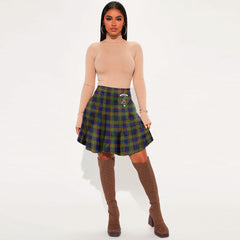Clelland Modern Tartan Crest Mini Skirt