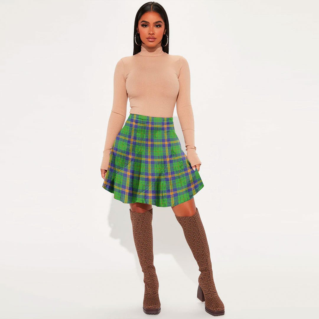 New Mexico Tartan Plaid Mini Skirt