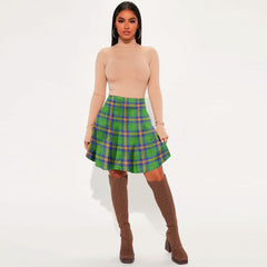 New Mexico Tartan Plaid Mini Skirt