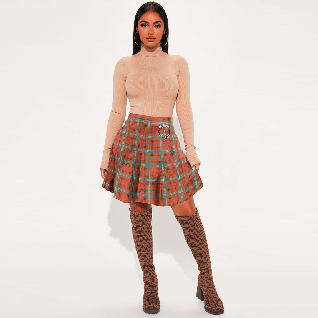 Morrison Red Ancient Tartan Crest Mini Skirt