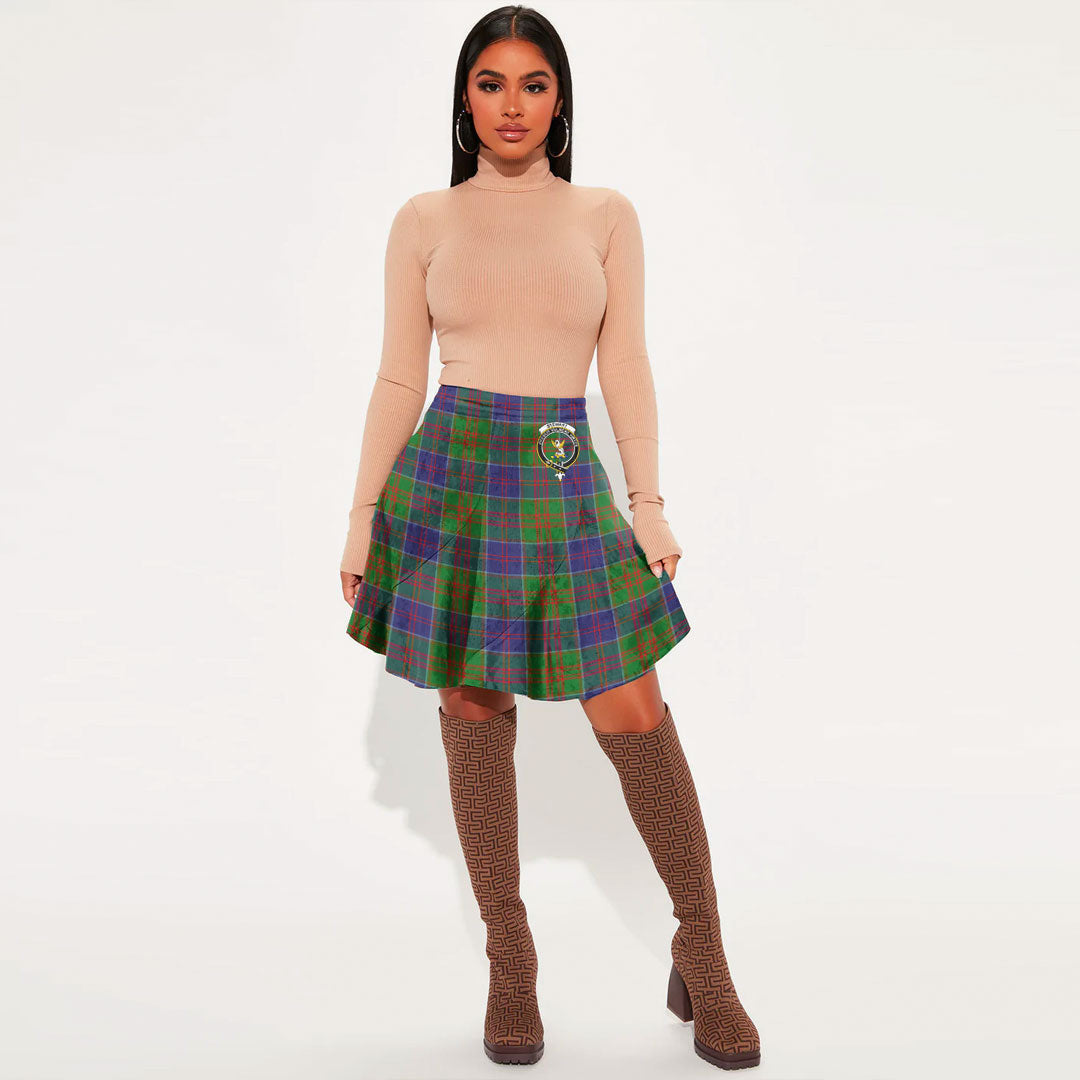 Stewart of Appin Hunting Modern Tartan Crest Mini Skirt