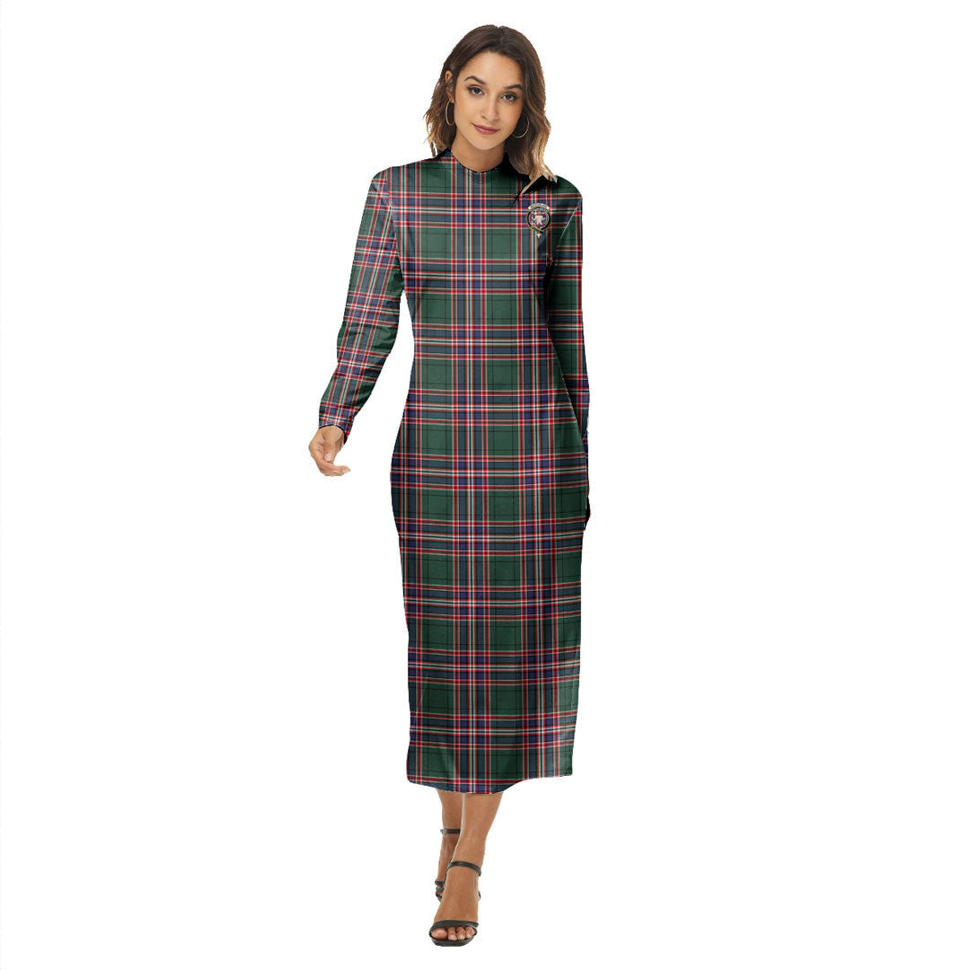 MacFarlane Hunting Modern Tartan Crest Women's Hip Dress