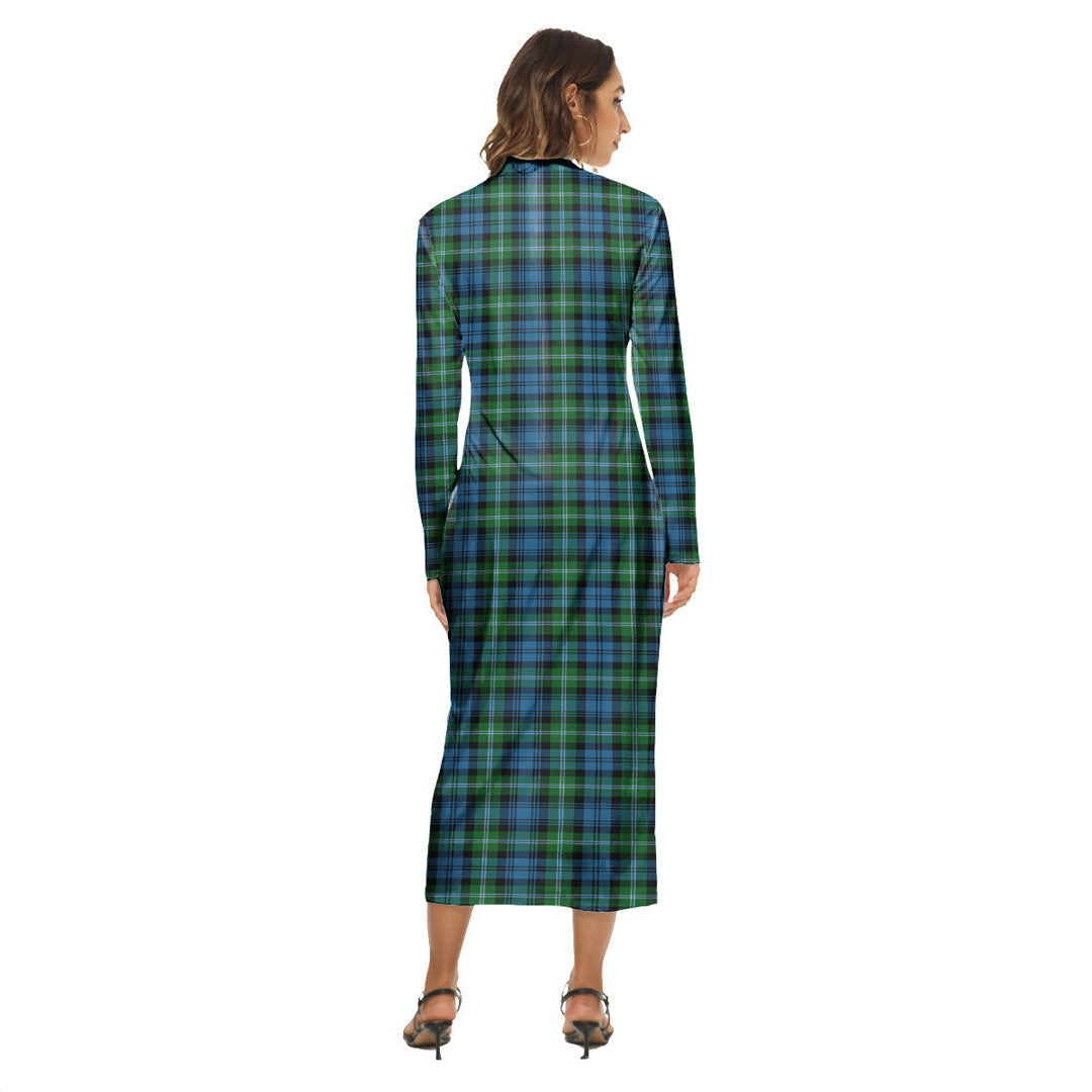 Lyon Tartan Plaid Tartan Crest Women's Hip Dress