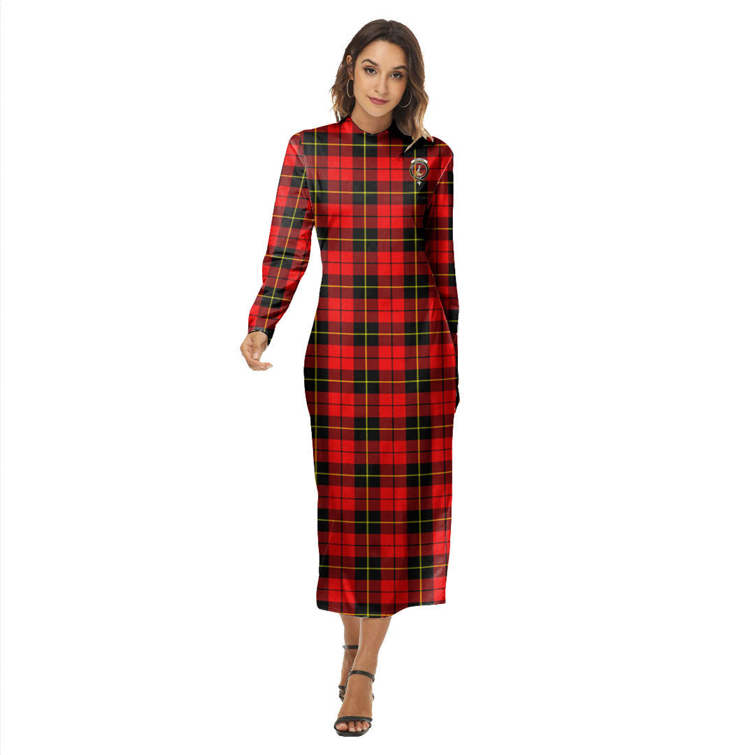 Wallace Hunting Red Tartan Crest Women's Hip Dress