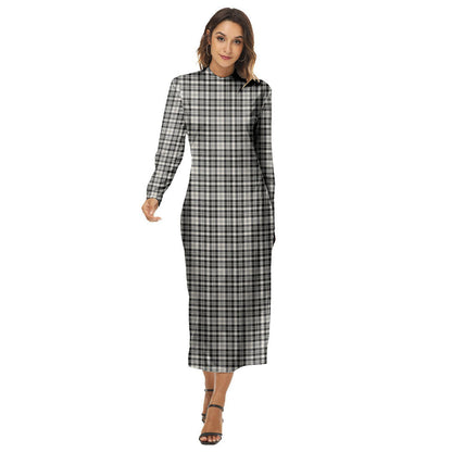 Scott Black White Ancient Tartan Plaid Women's Hip Dress