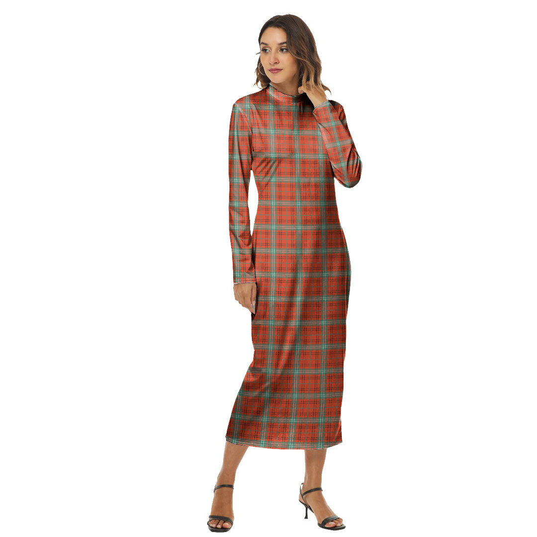 Morrison Red Ancient Tartan Plaid Women's Hip Dress