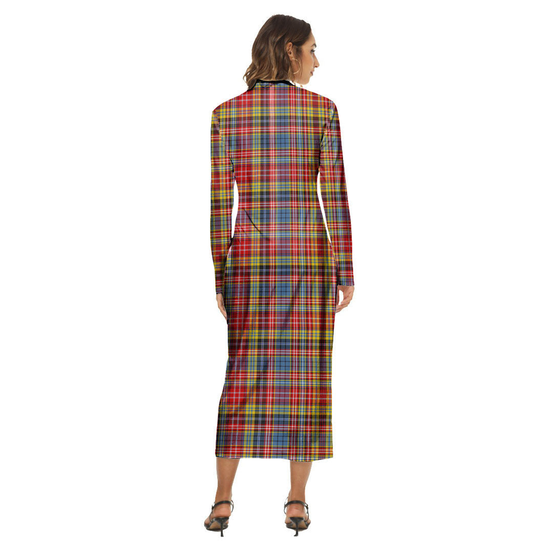 Drummond of Strathallan Tartan Crest Women's Hip Dress