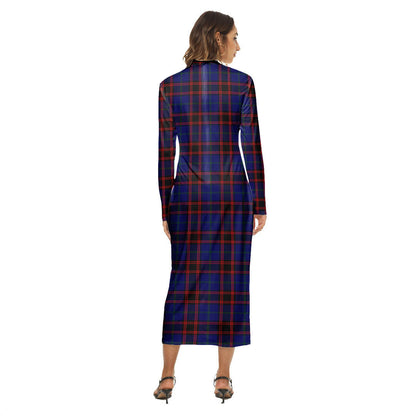 Home Modern Tartan Crest Women's Hip Dress