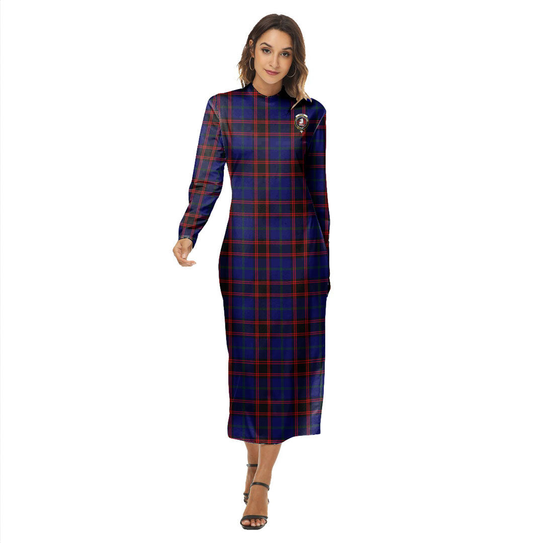 Home Modern Tartan Crest Women's Hip Dress