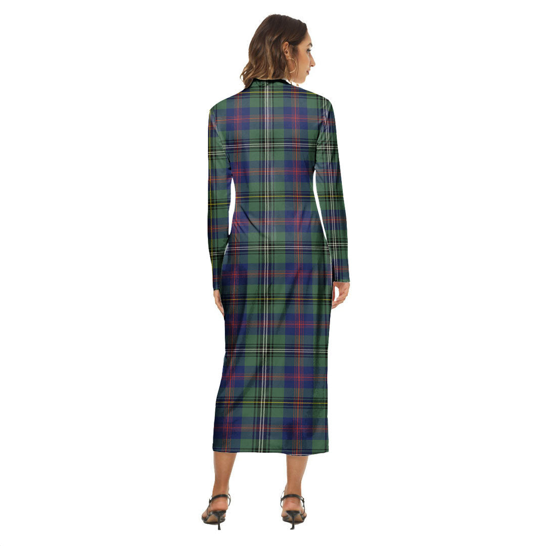 Wood Modern Tartan Crest Women's Hip Dress