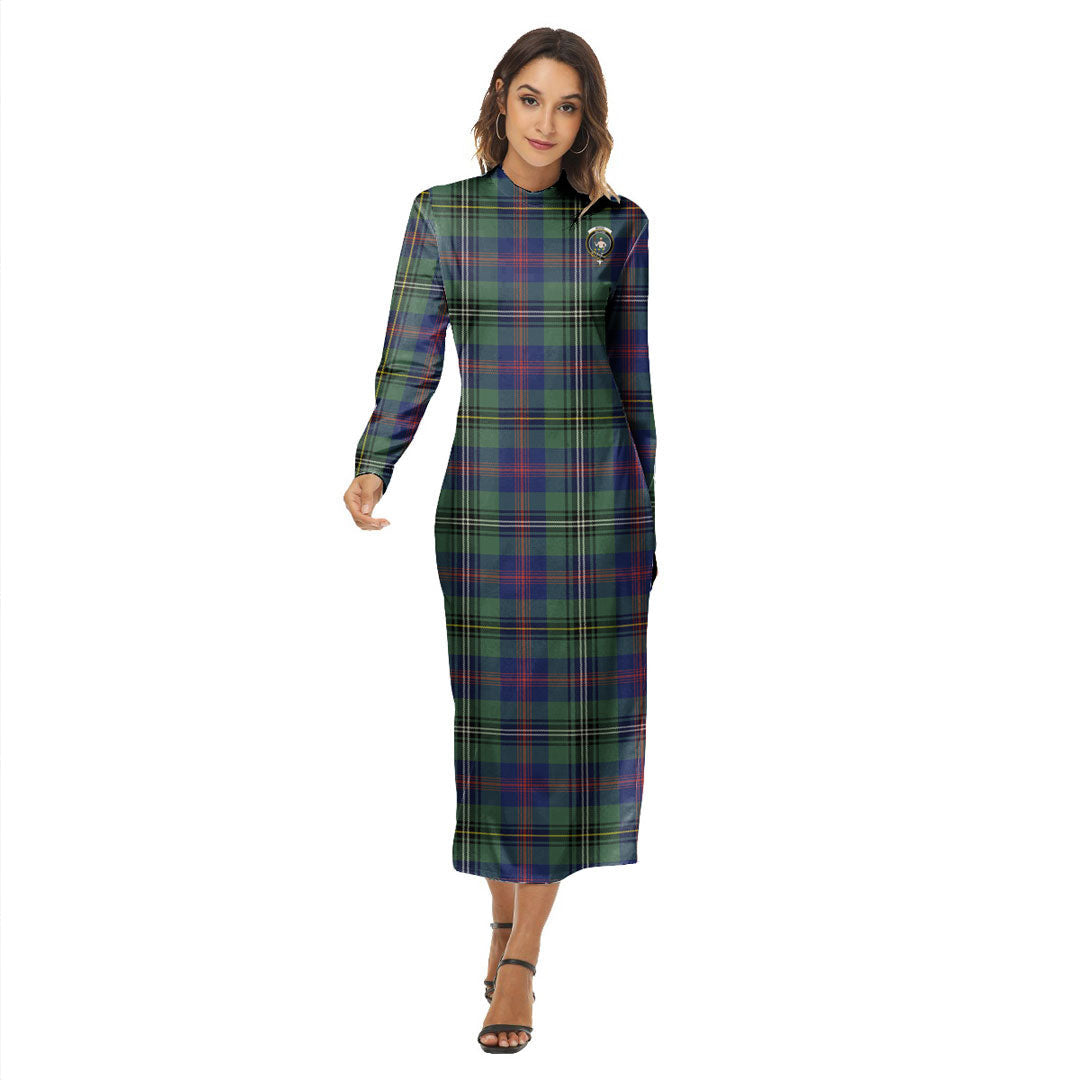 Wood Modern Tartan Crest Women's Hip Dress