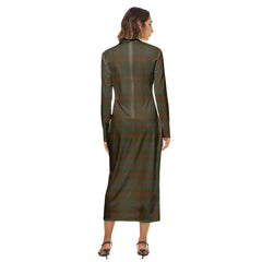 Gray Tartan Plaid Women's Hip Dress