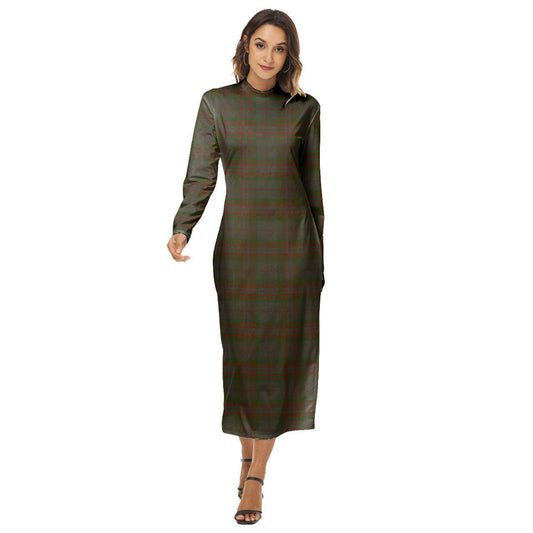 Gray Tartan Plaid Women's Hip Dress