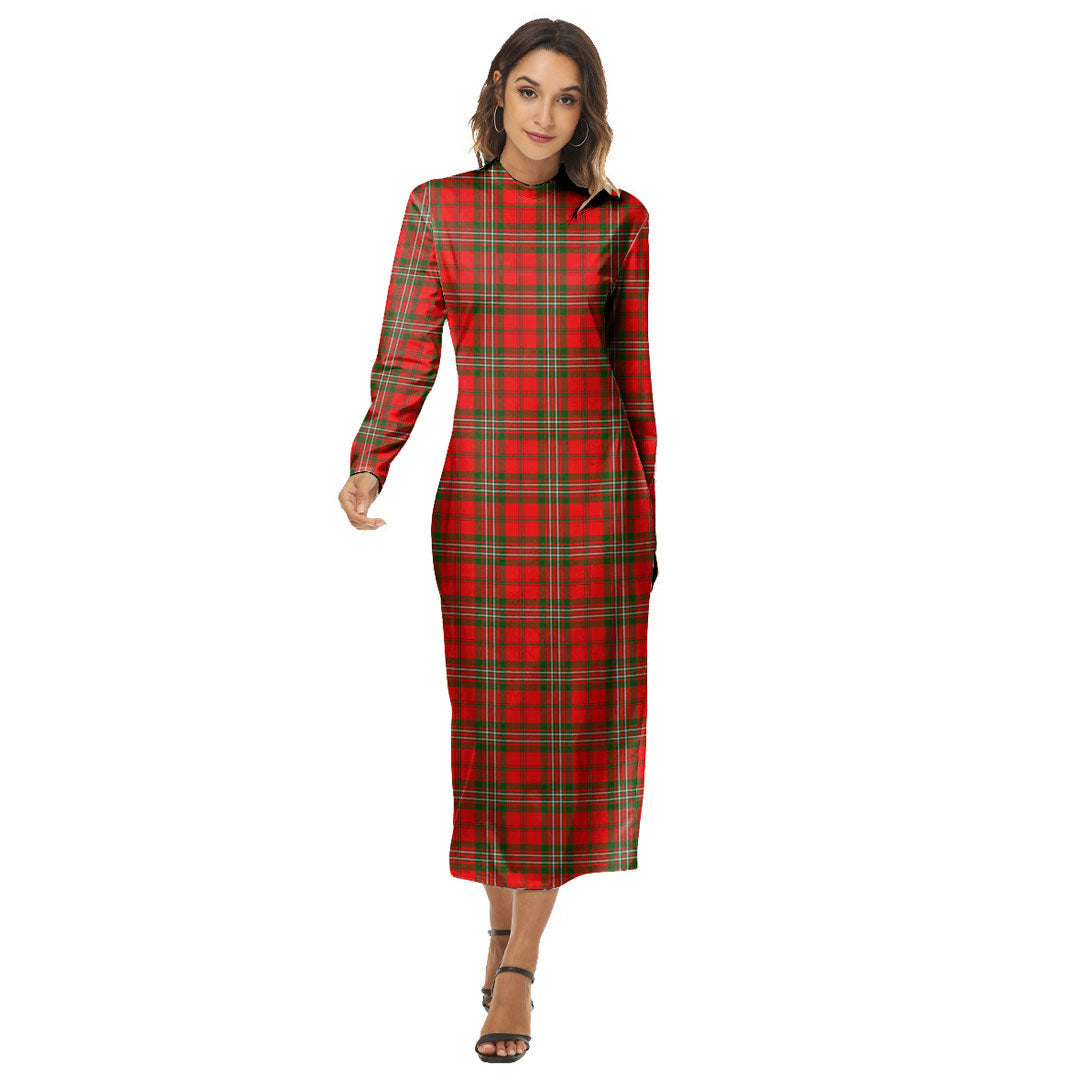 Scott Modern Tartan Plaid Women's Hip Dress