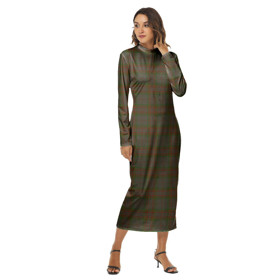 Gray Tartan Plaid Women's Hip Dress