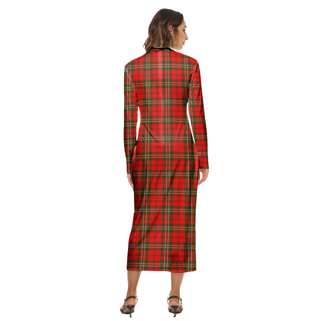 Scott Modern Tartan Plaid Women's Hip Dress