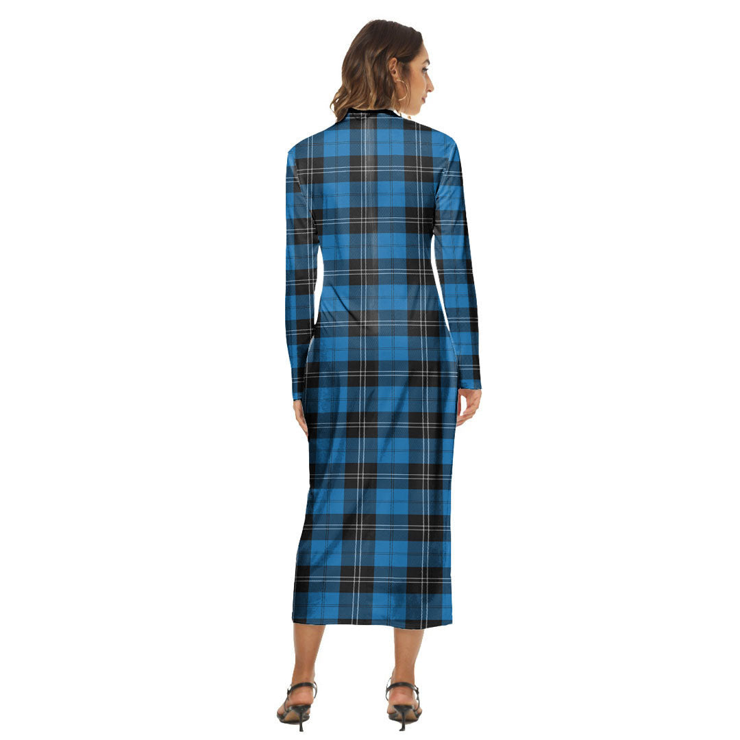 Ramsay Blue Ancient Tartan Plaid Women's Hip Dress