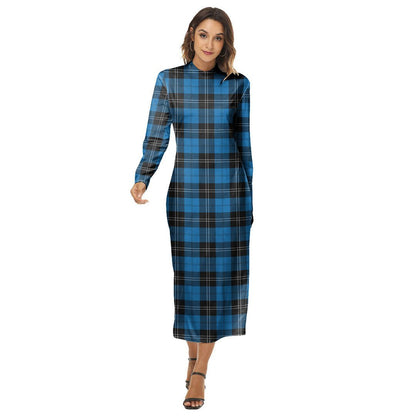 Ramsay Blue Ancient Tartan Plaid Women's Hip Dress