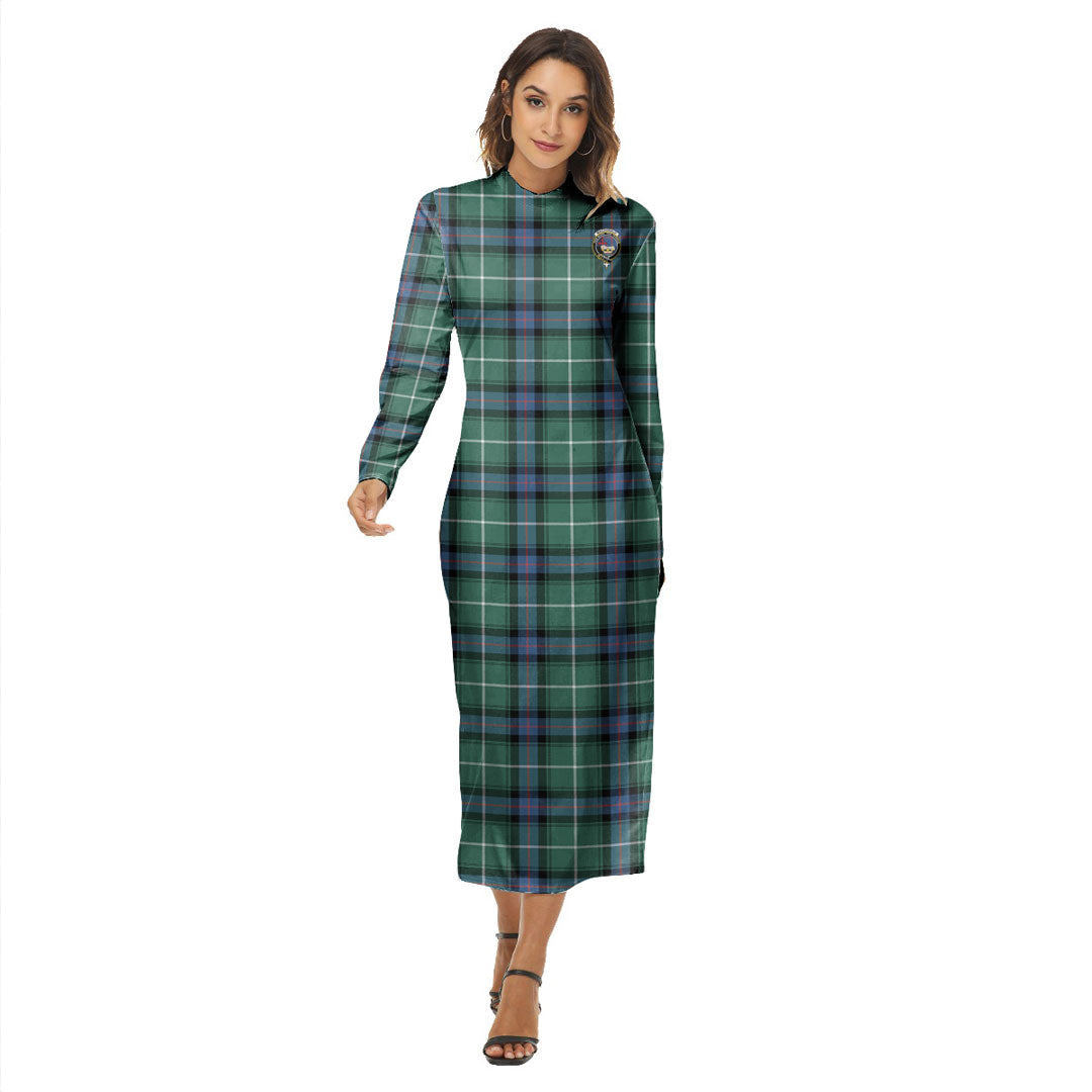 MacDonald of the Isles Hunting Ancient Tartan Crest Women's Hip Dress