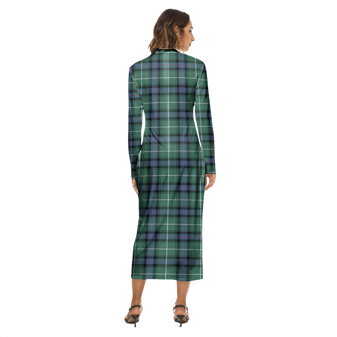 MacDonald of the Isles Hunting Ancient Tartan Crest Women's Hip Dress