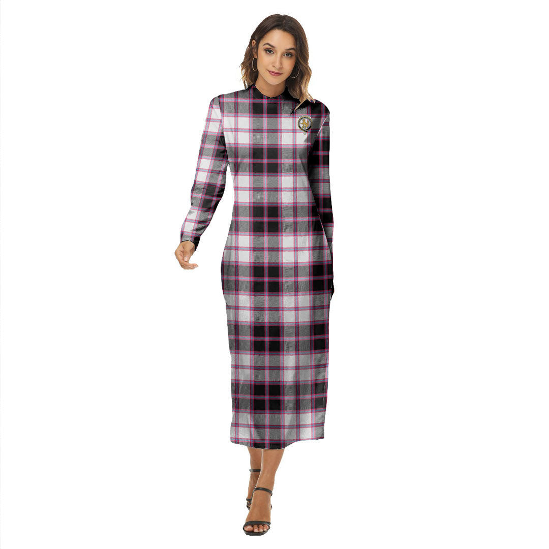 MacPherson Hunting Modern Tartan Crest Women's Hip Dress