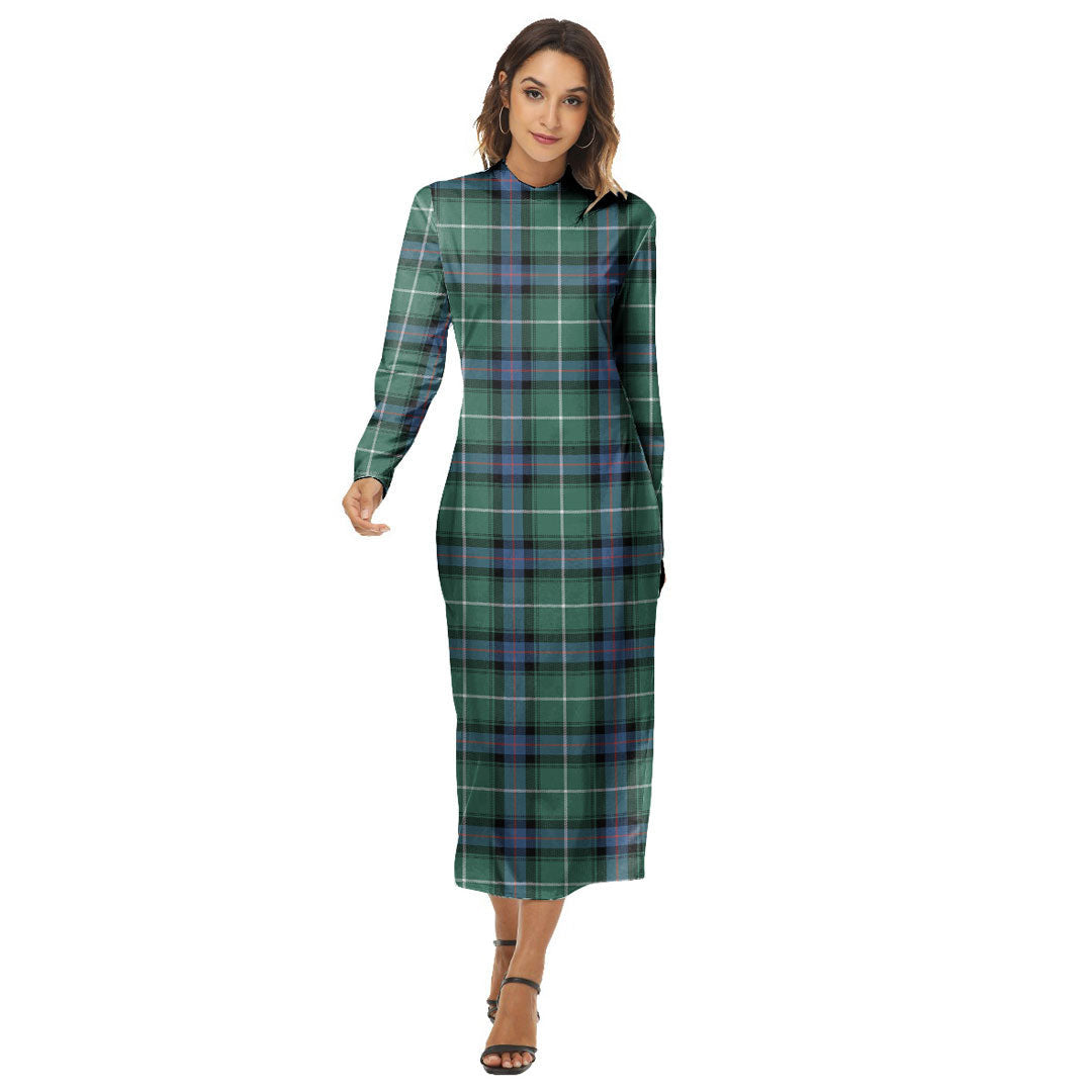 MacDonald of the Isles Hunting Ancient Tartan Plaid Women's Hip Dress