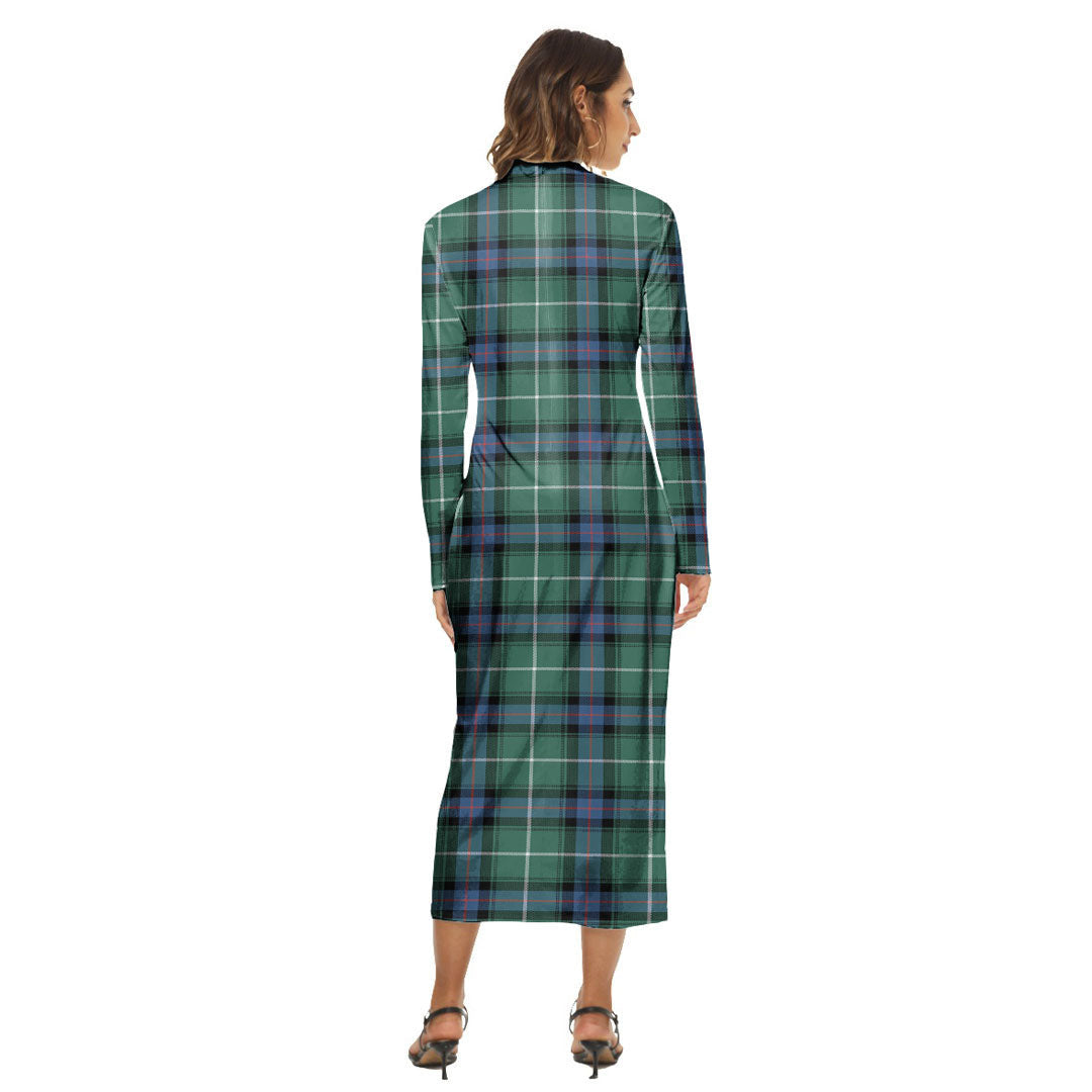 MacDonald of the Isles Hunting Ancient Tartan Plaid Women's Hip Dress