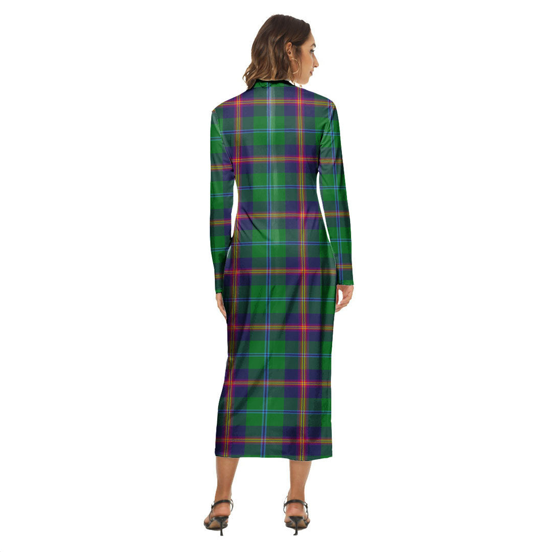 Young Modern Tartan Crest Women's Hip Dress