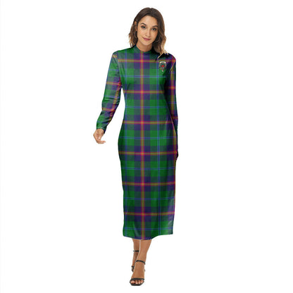 Young Modern Tartan Crest Women's Hip Dress