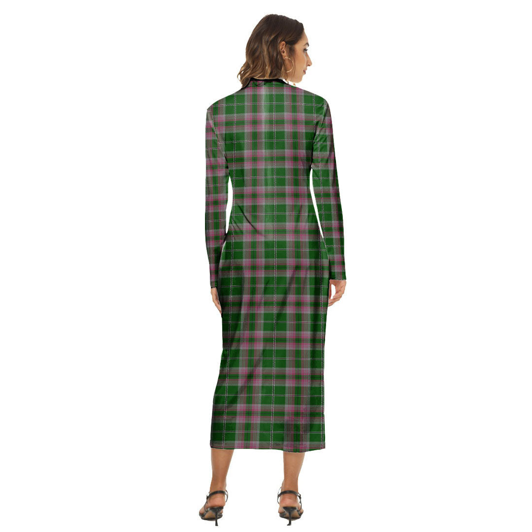 Gray Hunting Tartan Plaid Women's Hip Dress