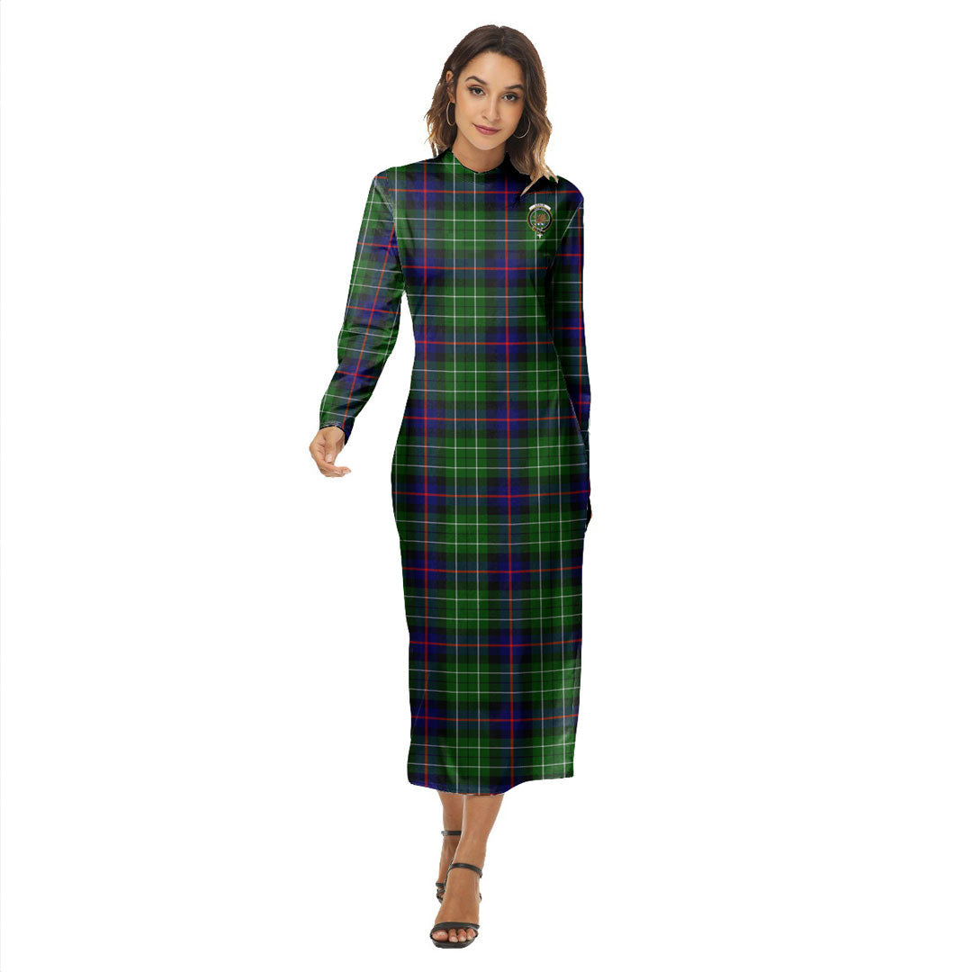 Leslie Hunting Tartan Crest Women's Hip Dress